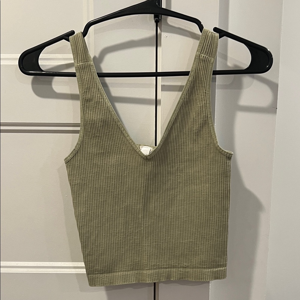 Nikibiki Olive Ribbed Tank Top